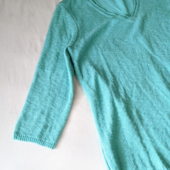 Two by Vince Camuto Open back Knit Tunic Top Mint Green Women's Size Medium - Picture 3 of 9